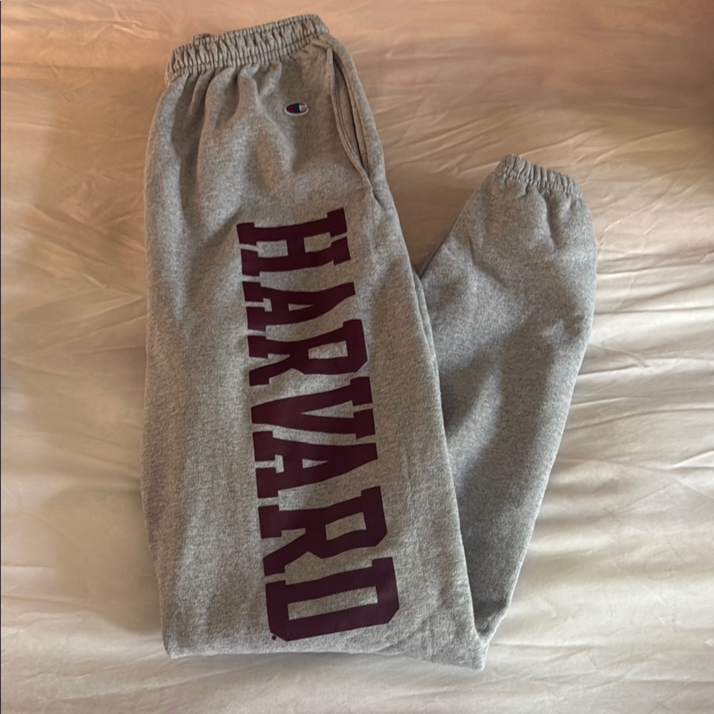 Champion Heather Gray Harvard Sweatpants
